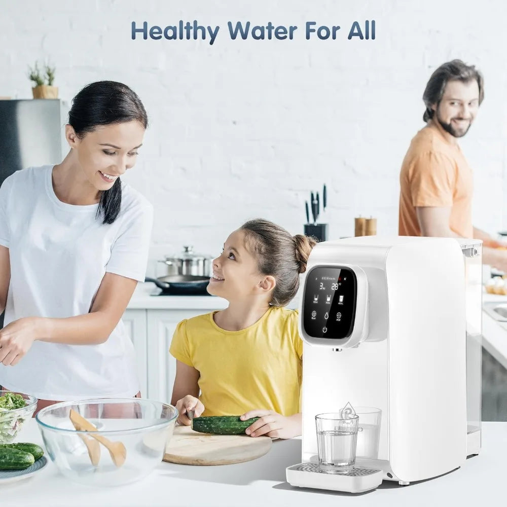 Countertop reverse osmosis water filtration and purification system
