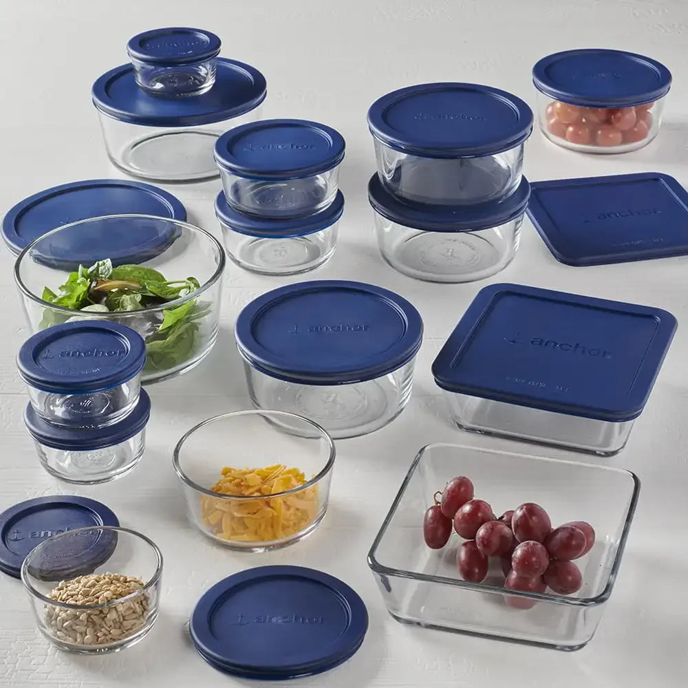 30 Piece Glass Jar Food Container Set with Lids